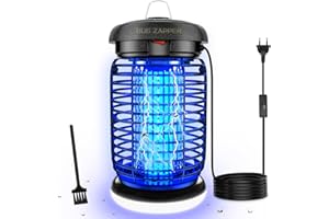 seenlast Lámpara Antimosquitos Electrico con LED, Mata Mosquitos Electrico 4200V 15W UV Lampara Mosquitos,IPX4 Impermeable,Area Efectiva 80-140m² para Interior y Exterior