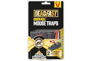 Deadfast 20300577 Quick Kill Mouse Trap, Twin Pack - Black