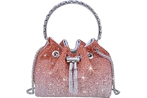 TOPALL Clutch błyszcząca damska srebrna torebka wieczorowa, torebka z diamentami na ramię, srebrna, elegancka z zamkiem błyskawicznym, kamienie strasu, kopertówka, torebka na ramię na imprezę, czas