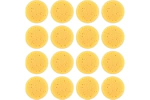 Ymapinc 16 Stück Schwämme Malen 7cm Malschwamm Runde Schwamm Schwämmchen Schule für DIY Keramik Kunst Gesichtsmalerei Keramik Küche Reinigung