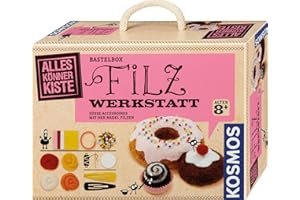 Kosmos 604172 AllesKönnerKiste Filz-Werkstatt für Anfänger, Bastelset für kreative Mädchen und Jungen ab 8 Jahren, Geschenk für den Kindergeburtstag, Basteln für Kinder
