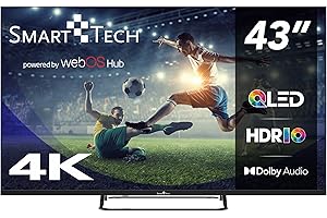 Smart Tech TV QLED 4K UHD 43' (109 cm) 43QW02V Web OS TV- 4xHDMI - 2xUSB - Dolby Vision - Dolby Atmos