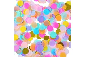 SHAPPY 1 Zoll Mehrfarbige Runde Tissue Confetti Konfetti für Hochzeit Geburtstagsfeier Dekoration, 6000 Stück