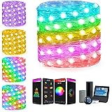 Popotan Smart Stringa Luci Fatate LED WiFi con Telecomando Compatibile con Alexa,10M 100LED Alimentazione USB Lucine LED Deco