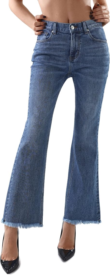 Sexy Woman Jeans Donna Cropped in Cotone (cod. 21W304, XS) : Amazon.it:  Abbigliamento