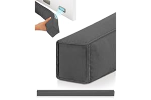 Beautissu Boudin de Porte Isolant d'Entrée 100 cm avec Aimants – Bas de Porte Anti Froid Bruit – Coussin Anti Courant d’Air pour Fenêtre – Coupe Vent Tissu Anthracite pour Isolation Thermique – Marin