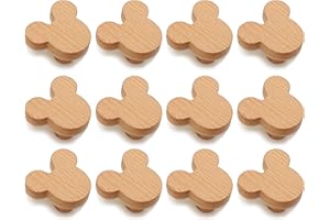 Mickey Formate Auped 12PS Holz Knöpfe und Schubladegriffe, Boho Möbel, Küchenschrank, Brustgriffe