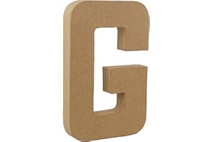 COUNTRY LOVE CRAFTS PAPIER MACHE Country Love Crafts 8.25-inch/ 20.5cm 3D Letter G Papier Mache