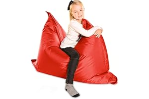 Bean Bag Heaven Large Children’s Bean Bag The Cloud Jnr 120x100cm in Red – Indoor & Outdoor Garden Kids Teen Giant Beanbag – Waterproof
