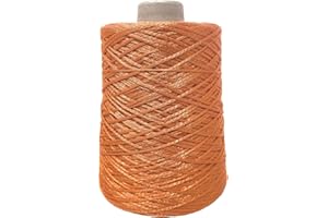 CHICCA TUTTO MODA Rocca Filato di Fettuccia a Uncinetto per Borse Grandi e a Uncinenetto e Ferri per Abbigliamento 500g - 1.100m (Arancio)