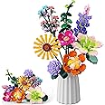 Flowers Bouquet Building Set, 858 PCS Botanical Collection Decorative Artificial Flowers Plant, Gift for Kids, Adults, Girls, Women on Valentines, Mother's Day, Birthday, Christmas Holiday