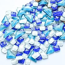 Kristallglas Mosaikfliesen Bunt - 500g Set Für Kreative Bastelprojekte