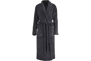 Brandsseller Peignoir en microfibre unisexe en tailles S/M et L/XL, coloris crème, rose, marron, bleu marine et gris