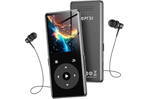 AGPTEK 32GB Reproductor MP3 Bluetooth 5.4, 1,8'' MP3 Player con Altavoz, Reproductor de Música con Sonido, Reproductor Portátil Deportivo Radio FM, Botones Táctiles,Soporta hasta 128GB