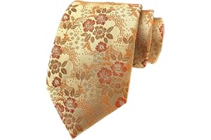 Rosiika Men's Floral Pattern Ties Cravat Luxury Wedding Designer Neckties for Groomsmen
