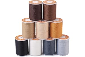 BB BEADTHOVEN Beadthoven - Cordini in poliestere cerato, 1 mm, 98,74 m, filo di macramè per bracciali, perline, cucito, gioielli, collane fai da te, 9 colori