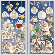 Adesivi Natalizi Per Finestre In PVC - Ghirlande Decorative Rimovibili E Riutilizzabili, Per Vetri, Mobili, Negozi, Feste Di Natale
