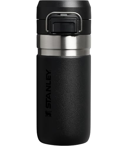 Gourde Stanley Quick-Flip 0,47 L - Isolation Double Paroi, Acier Inoxydable 18/8 - Couvercle à Bouton Poussoir, Quartz Rose - 2
