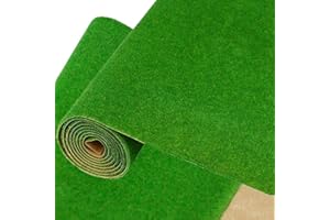 YANJINGHE Tapis de pelouse pour modélisme ferroviaire 100 x 41 cm Tapis d'herbe Aménagement paysager, Modèle De Gazon, Décoration de Gazon Artificiel pour Modèle de Paysage, Jardin, Balcon (Vert A)