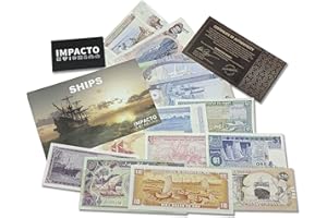 IMPACTO COLECCIONABLES Banconote del Mondo - Collezione di 13 Diverse Banconote di Navi