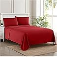 Sweet Home Collection RV Queen Bed s - Breathable Luxury s with Full Elastic & Secure Corner Straps Built In - 1800 Supreme Extra Soft Deep Pocket Bedding Set, Set, RV Short Queen, Red
