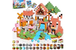 ANNEXFUN Blocs Magnétiques 200 Pièces - Aventure Familiale Enchantée ! CONSTRUIS Un Château Flottant, Sauve Le Chien Géant dans la Forêt Urbaine - Jeu de Construction Magnétique pour Enfants de 3 4 5 6 7 Ans