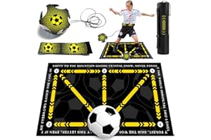 YUJUVI Tapis Football Entrainement Kit Entrainement Foot Entrainement Football Ceinture Football Kick Tapis D'entraînement de Football 90 x 60 cm Antidérapant Tapis de Foot
