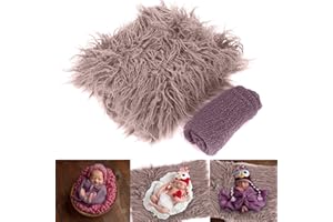Wallfire 2 piezas accesorios de fotos para bebés recién nacidos envolturas y fondos de fotografía esteras diy accesorios de fotos para bebés niños niñas regalo