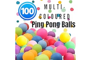 WHEELIO Ping Pong Balls Plastic Table Tennis Ball Ideal for Craft Party School Learning Activities, Family Games, Kids,Cats