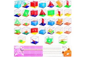 YUKOVEP 32 Cubi Rompicapo Puzzle,Bambini Pack Regalini Fine Festa Compleanno,Cubi Rompicapo Bambini,Labirinto Cubo 3D Adatto per Adulti e Ragazze Ragazzi,Regalini Compleanno Bambini Invitati