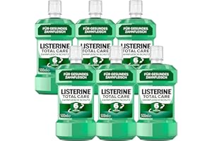 ‎LISTERINE LISTERINE Total Care Zahnfleisch-Schutz 6 x 500 ml, schützende Mundspülung gegen Zahnfleischprobleme mit 6 in 1 Wirkung, antibakterielles Mundwasser stärkt die Zähne, bis zu 24h frischer Atem