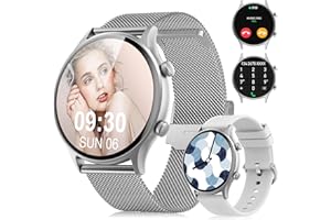 Tisoutec Smartwatch Damen Herren,1,39" Fitnessuhr Tracker mit Telefonfunktion,Uhren Fitness Tracker IP67 Wasserdicht/Blutsauerstoff/Pulsmesser/Sportuhr Aktivitätstracker für Android/iOS