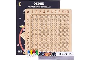 OSDUE Tavola Pitagorica, Tavolo di Moltiplicazione in Legno e Matematica,Tavolo di Conteggio Matematico