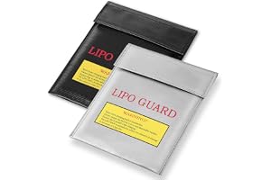 Huiguli 2 st flamskyddsväska lipo säker väska för batterier, 30 x 23 cm | Brandsäker och brandsäker väska för laddning och säker transport av fettbatterier, dokument, kontanter och smycken