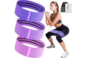 Haquno Elastici Fitness[3Pcs],3 Fitness in Tessuto con più Livelli di Resistenza, Adatta per Esercizi a Yoga, Allenamento riabilitativo