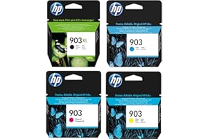 IC-Office Bundle für Original Druckerpatronen HP 903XL Schwarz und je 1x HP 903 Cyan, Magenta, Yellow OfficeJet 6950, 6951 HP OfficeJet Pro 6960, 6970, 6974 + Kugelschreiber