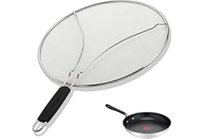 LMSAWK Maille Fine en Acier Inoxydable pour Poêle à Frire, Anti-éclaboussures De Cuisine Couvercle, Filet D'huile Couvercle De Casserole, Garde la Cuisine Propre, Protège la Peau des Brûlures