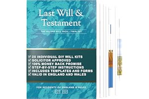 LEGALWORKS Double Pack - Will Writing Kit – Last Will and Testament Kit 2025 UK – Legally Valid 8-in-1 DIY Legal Pack with Testament Template, Simple Form, Guides & Wills Kits UK 2025 – for England and Wales