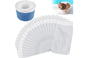 CAPRICIOUS 20 Pz Calcetines Skimmer Piscina, Prefiltro para Skimmer Piscina, Filtro Skimmer de Nailon Reutilizable y Súper Elástico para Cesta Skimmer, Forro de Malla de Malla Ultra Fina para Cesta de Piscina