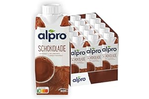 ‎ALPRO Alpro Sojadrink mit Schokoladengeschmack – Pflanzlicher Drink – Vegan, laktosefrei und glutenfrei – UHT – 15 x 250 ml – 15er Pack