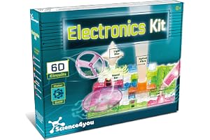 Science4you Elektronikset för barn 8+ - kretsset, robotkit, 60 experiment med motorkonstruktion ingår, stamleksaker, elektron