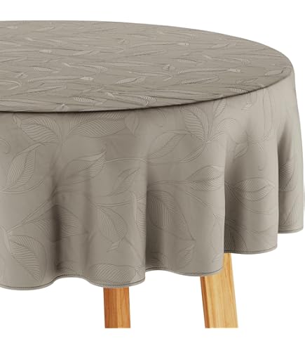 AmeliaHome Nappe Effet Lotus Déperlant Polyester Bleu Foncé Gaia 150x150 Cm