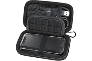 ‎LACDO Lacdo Torba na zewnętrzny dysk twardy Pokrowiec ochronny na przenośny zewnętrzny dysk SanDisk Professional PRO-G40 1TB 2TB 4TB External Solid State Drives SSD USB-C EVA, Czarny+Czarny