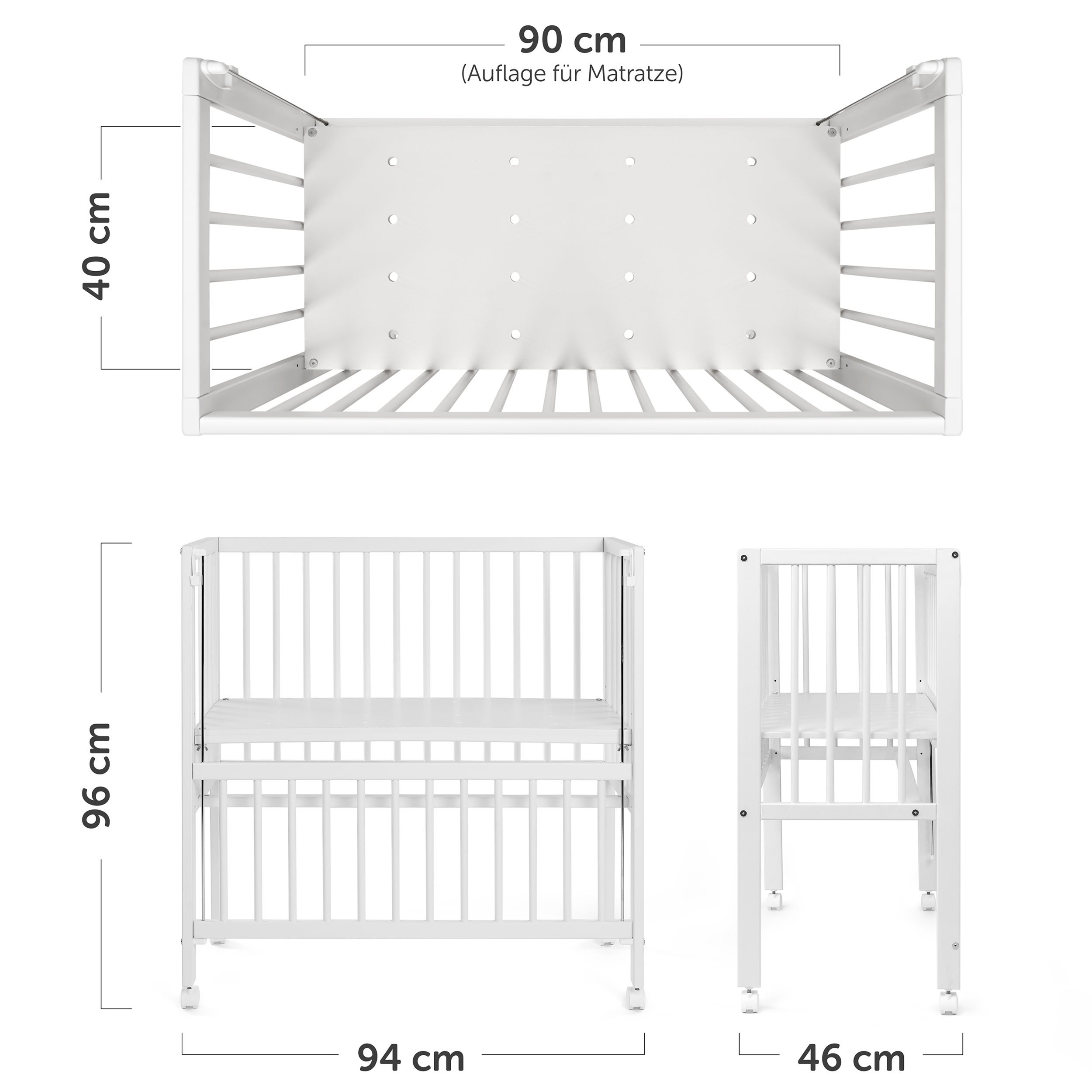 fillikid convertible bedside crib