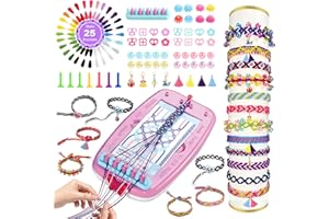 GUYUWE Kit Bracelet Fille,Kit d'artisanat de Bracelet d'amitié, Contient 17 couleurs pour la fabrication de bracelets, Metier a tisser bracelet bresilienCadeaux de Noël pour enfants