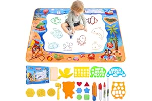 Zaxiva Wassermalmatte 100 x 70cm, Aquarell-Kritzelmatte mit Wasserstift, Wasser Doodle Matte, Geschenk für Kinder, Spielzeug ab 1-3 Jahre, Geschenk ab 1 2 3 4 Jahr, Lernspielzeug für Mädchen & Jungen