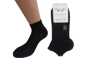 DREAM SOCKS 6 paia calzini corti alla caviglia in cotone filo di scozia elasticizzato,ultra leggero,prodotto MADE IN ITALY,modello unisex, vari assortimenti.