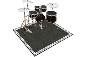 QESJODFU Drum Rug Non-Slip Drum Carpet Electronic Drum Mat Soundproof Drum Blanket Rectangle 140 x 120 cm Drum Piano Carpets Drum Rugs Mats Soundproof Rugs for Home Instrument Practice & Stage Performances