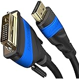 KabelDirekt – HDMI-DVI-Adapterkabel – 2 m (bi-direktional, DVI-D 24+1/High Speed HDMI Kabel, 1080p/Full HD, digitales Videoka