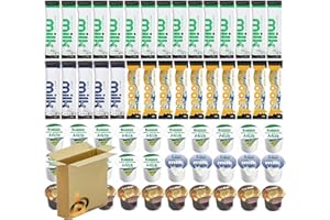 AB.GROCERIES 60pc UHT Milk, Oat Drink & Creamer Selection – Single-Serve Hotel Catering Set – Semi Skimmed, Whole Milk, Coffee Creamer, Vegan Oat Sachets – Sticks & Pots Lakeland